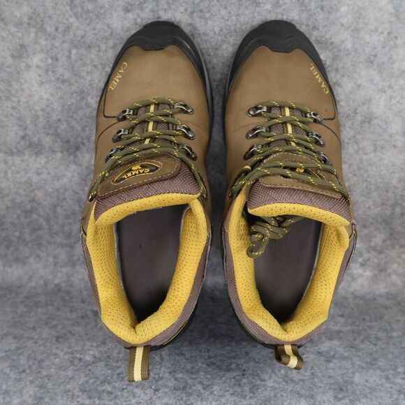 Camel Shoes Mens 9 Hiking Low Leather Boot Outdoor Trekking Active Lace Up Brown - Picture 7 of 14